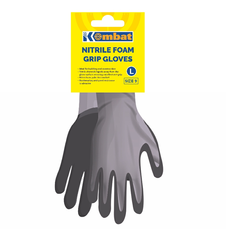Nitrile Foam Grip Gloves